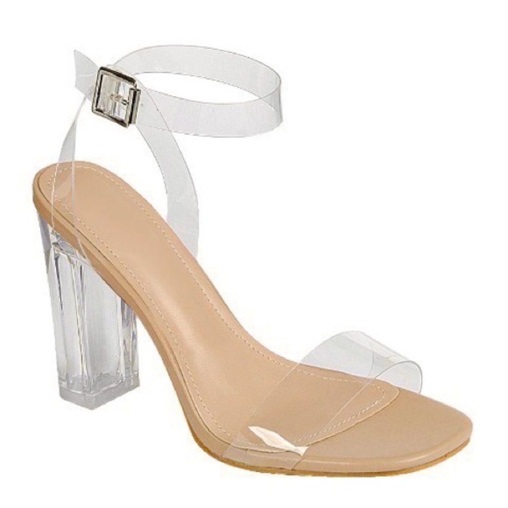 Clear Sexy Strappy Heels - Picture 4 of 8